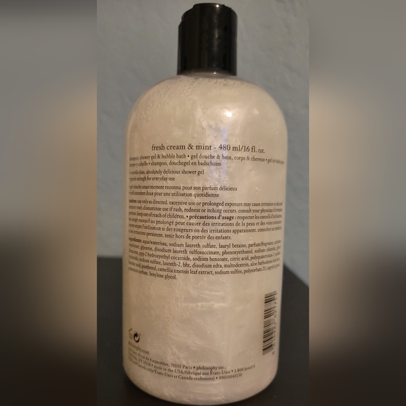 Philosophy- Fresh Cream & Mint Shampoo, shower gel & bubble bath *new* - Picture 3 of 7